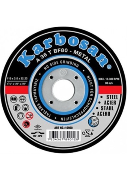 Metal Kesici Disk 180 mm Metal Kesici Taş (10 Adet) fiyatları