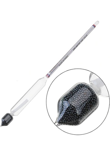 Cam Alkol-Metre 0-100 Derece Arası Alkol Seviyesi ÖLÇER-27CM
