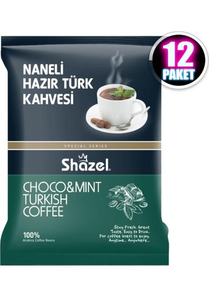 Naneli Hazır Türk Kahvesi 100 gr 12 Paket
