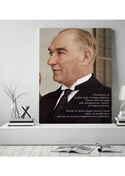 Gift Atatürk Temalı Kanvas Tablo 50X70CM-43