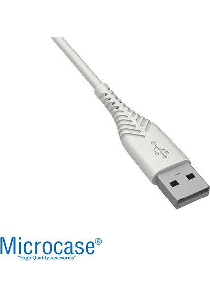 3in1 Lightning Type C Micro USB Şarj ve Data Kablosu Kaymaz Materyal 120 cm - AL2891 Beyaz