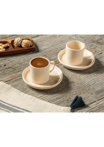 Elated Seramik 2'li Kahve Fıncan Takımı 105 ml Lacivert