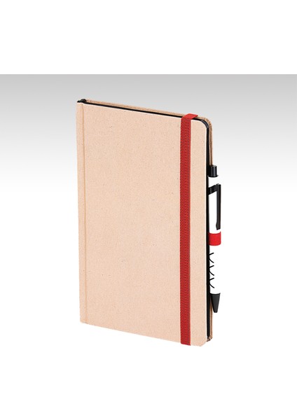 Siyah Iç Sayfalı - Sert Kraft Kapak Defter 9X14 cm - 64 Yaprak ve Tükenmez Kalemli