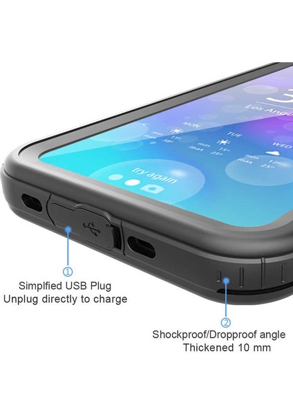 Apple iPhone Xs Max Uyumlu Ön Arka Kılıf Su Altı Su Geçirmez Kılıf (2mtr) Waterproof Phone Case modelleri