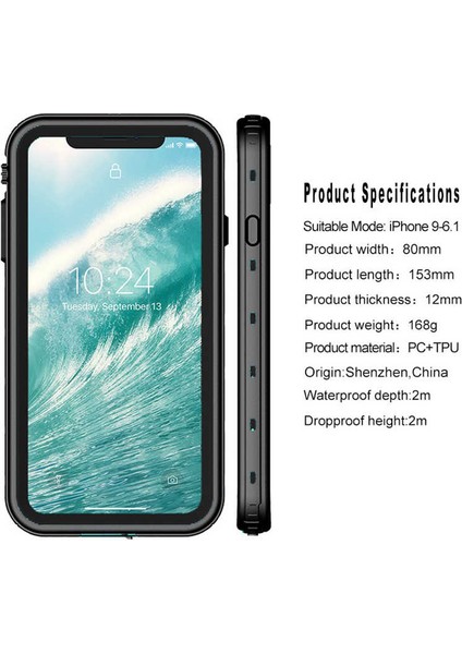 Apple iPhone Xs Max Uyumlu Ön Arka Kılıf Su Altı Su Geçirmez Kılıf (2mtr) Waterproof Phone Case fırsatları