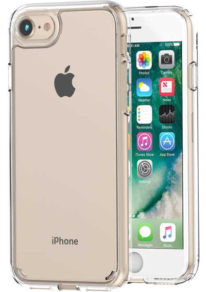 Apple iPhone 7-8 Uyumlu Kılıf Sert Şeffaf Güçlendirilmiş Kapak Transparent Hard Cover Case modelleri