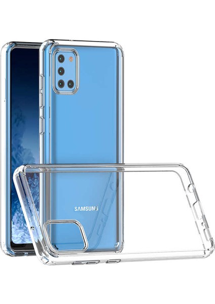 Samsung Galaxy A31 Uyumlu Kılıf Sert Şeffaf Güçlendirilmiş Kapak Transparent Hard Cover Case fiyatları