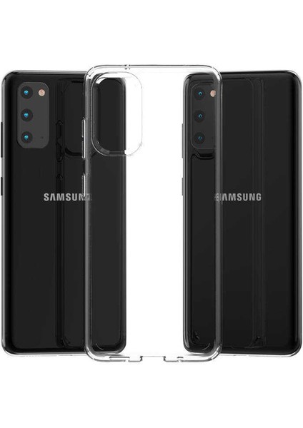 Samsung Galaxy S20 Uyumlu Kılıf Sert Şeffaf Güçlendirilmiş Kapak Transparent Hard Cover Case