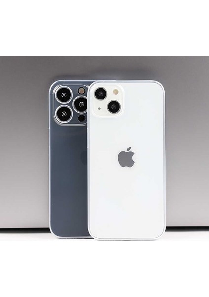 Apple iPhone 13 Mini Uyumlu Kılıf Case, Apple Serisi Özel Üretim, Kamera Korumalı, Şeffaf Sade Tasarım