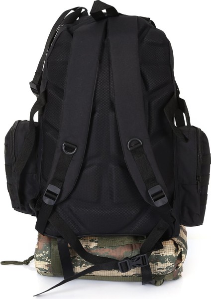 Asker Kolisi Siyah Outdoor Taktik Askeri Dağcı Çanta 75 L