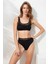 Emrata Büstiyer Tüllü Yüksek Bel Bikini Takım Siyah 221249 3