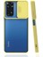 Xiaomi Redmi Note 11 Global Kapak Lensi Açılır Kapanır Kamera Korumalı Silikon Kılıf - Sarı 1