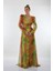 V Yaka Uzun Kol Maxi Şifon Elbise - Bohemian Stil 2