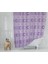 Tropik Banyo Duş Perdesi 5033 Tek Kanat Lila 1X120X200 1