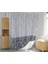 Banyo Perdesi 1x110x200 Tek Kanat Duş Perdesi Halka Hediyeli Duşakabin Perdesi 2102 Gri 1