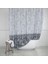 Banyo Perdesi 1x110x200 Tek Kanat Duş Perdesi Halka Hediyeli Duşakabin Perdesi 2102 Gri 2