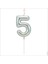 5 Rakam Gümüş Mum 1