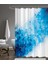 Mavi Banyo PERDESI-180X00 cm Dijital Baskı Duş Perdesi 3
