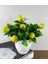 Yapay Çiçek Beyaz Saksıda Limon Demeti Dekoratif Masa Çiçeği 5