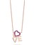 Pembe Zirkon Taşlı Love-Kalp Tasarım 925 Ayar Gümüş Bayan Kolye 5