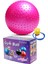 Dikenli Yoga Duyu Pilates Aeorobik Jimnastik Topu 65 cm Pembe 1