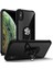 Apple iPhone x Uyumlu Kılıf Standlı Yüzüklü Şeffaf Metal Ring Ultra Protective Case 1