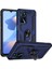 Oppo A16 Uyumlu Kılıf Stand Yüzüklü Kapak Military Metal Solid Ring Case 1