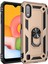 Samsung Galaxy A01 Uyumlu Kılıf Stand Yüzüklü Kapak Military Metal Solid Ring Case 1