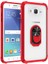 Samsung Galaxy J7 Uyumlu Kılıf Standlı Yüzüklü Şeffaf Metal Ring Ultra Protective Case 1