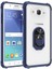 Samsung Galaxy J7 Uyumlu Kılıf Standlı Yüzüklü Şeffaf Metal Ring Ultra Protective Case 1