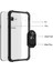 Samsung Galaxy J7 Uyumlu Kılıf Standlı Yüzüklü Şeffaf Metal Ring Ultra Protective Case 4