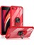 Apple iPhone 6s Uyumlu Kılıf Standlı Yüzüklü Şeffaf Metal Ring Ultra Protective Case 1