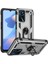 Oppo A16 Uyumlu Kılıf Stand Yüzüklü Kapak Military Metal Solid Ring Case 1