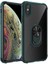 Apple iPhone x Uyumlu Kılıf Standlı Yüzüklü Şeffaf Metal Ring Ultra Protective Case 1