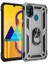 Samsung Galaxy M30S Uyumlu Kılıf Stand Yüzüklü Kapak Military Metal Solid Ring Case 1