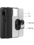 Xiaomi Redmi Note 10S Uyumlu Kılıf Standlı Yüzüklü Şeffaf Metal Ring Ultra Protective Case 2