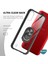 Samsung Galaxy M51 Uyumlu Kılıf Standlı Yüzüklü Şeffaf Metal Ring Ultra Protective Case 3