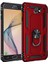 Samsung Galaxy J7 Prime Uyumlu Kılıf Stand Yüzüklü Kapak Military Metal Solid Ring Case 1
