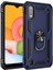 Samsung Galaxy A01 Uyumlu Kılıf Stand Yüzüklü Kapak Military Metal Solid Ring Case 1