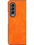 Samsung Galaxy Z Fold4 Turuncu Için Iki Renkli Litchi Doku Kılıfı( Yurt dışından )(Yurt Dışından) 2