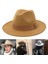 Düz Üst Fedora Şapkası Bej (Yurt Dışından) 3