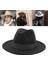 Düz Üst Fedora Şapkası Koyu Gri (Yurt Dışından) 4