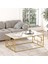 Atlantis Gold Metal Orta Sehpa Mermer Desen 2