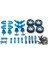 Metal Yükseltme Kiti Şok Emicisi Wltoys Için Dıy Değiştir 284131 1/28 K989 K999 Rc Mavi 5