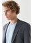 ALTINYILDIZ CLASSICS Erkek Lacivert-gri Ekstra Slim Fit Dar Kesim Kırlangıç Yaka Kareli Klasik Takım Elbise 3
