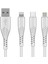 3in1 Lightning Type C Micro USB Şarj ve Data Kablosu Kaymaz Materyal 120 cm - AL2891 Beyaz 1