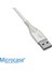 3in1 Lightning Type C Micro USB Şarj ve Data Kablosu Kaymaz Materyal 120 cm - AL2891 Beyaz 4