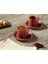Elated Seramik 2'li Kahve Fıncan Takımı 105 ml Bordo 1