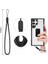 Samsung Galaxy S22 Ultra Uyumlu Kılıf Kapak Ipli Askılı, Metal Stand Yüzüklü Luxury Series Case 2