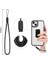 Apple iPhone 13 Uyumlu Kılıf Kapak Ipli Askılı, Metal Stand Yüzüklü Luxury Series Case 2